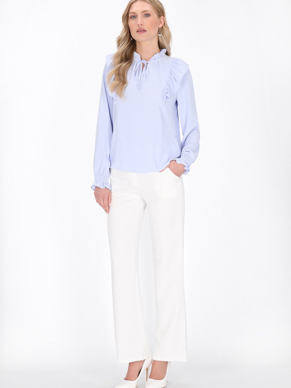 Dreimaster Bluse Damen blau, XXL