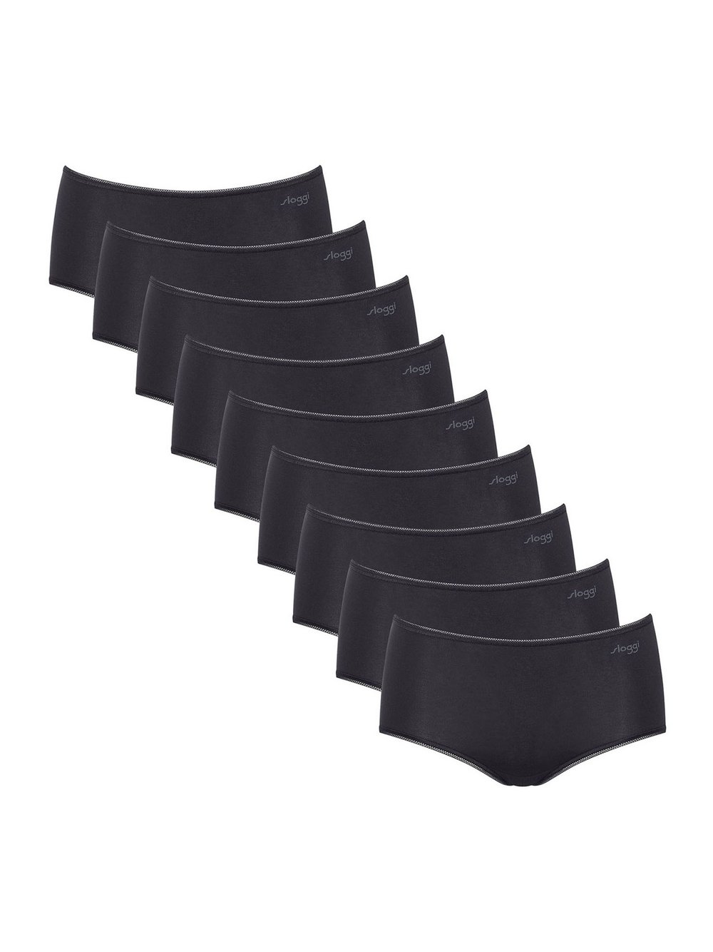 sloggi Midislip  Damen Jersey schwarz, XL