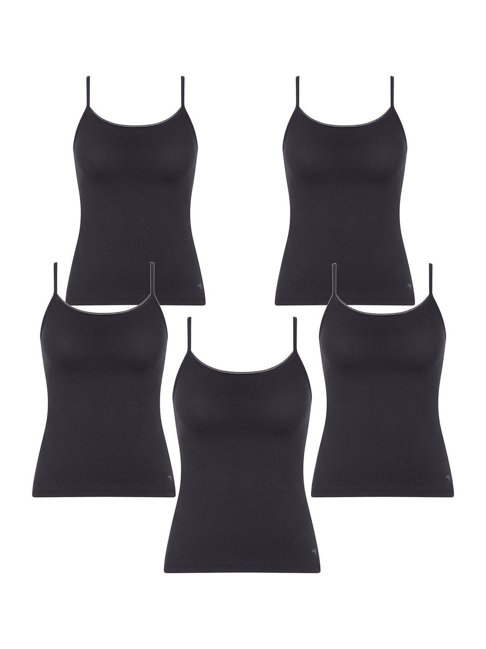 sloggi Spaghettitop Damen Jersey schwarz, XL