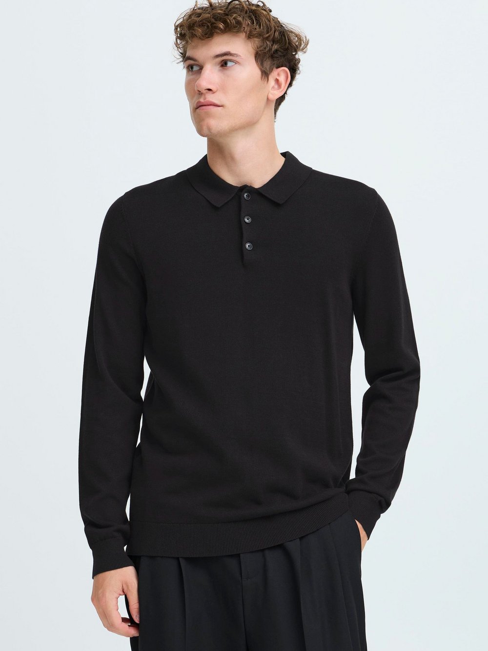 CASUAL FRIDAY Strickpullover Herren Baumwolle schwarz, S