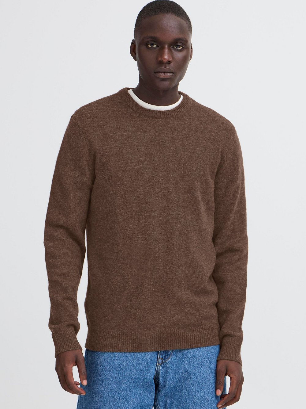 BLEND Strickpullover Herren Textil schwarz meliert, XXL