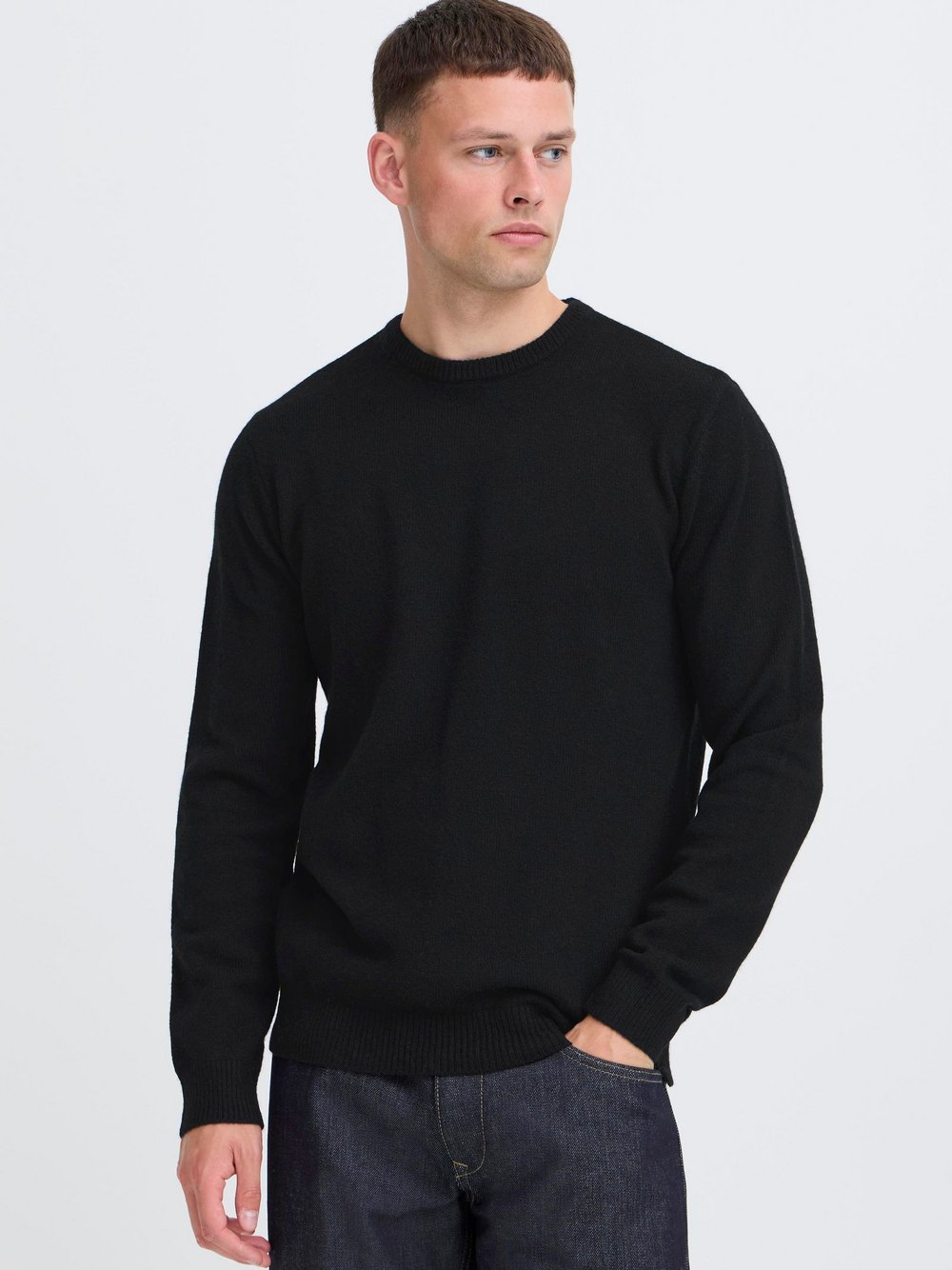 Thumbnail - BLEND Strickpullover Herren Textil schwarz meliert, L