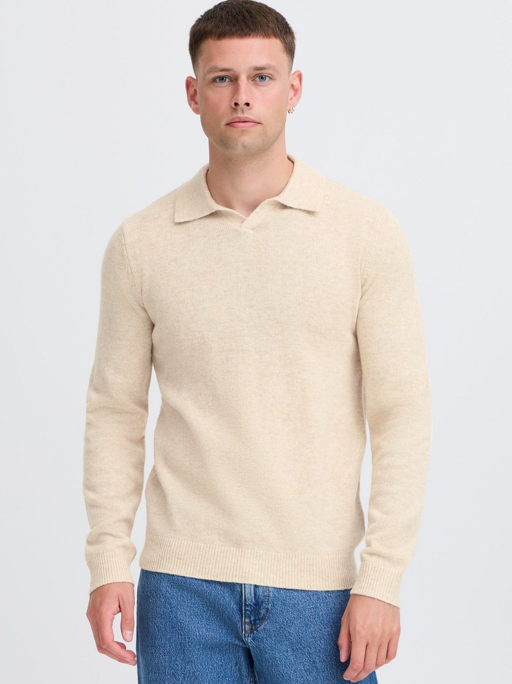 Thumbnail - BLEND Strickpullover Herren Textil beige meliert, XL