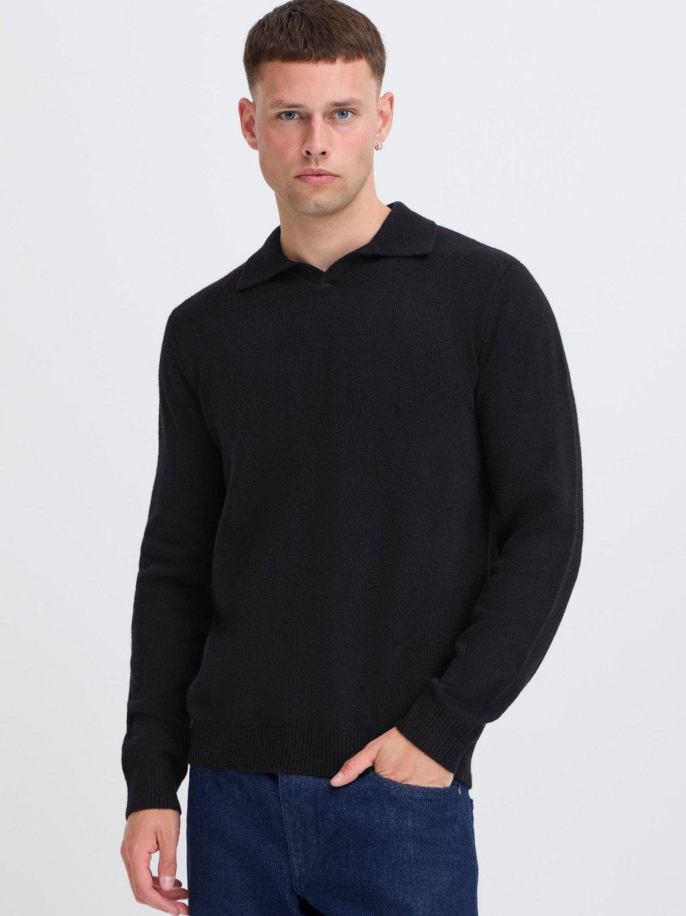 Thumbnail - BLEND Strickpullover Herren Textil schwarz meliert, XXL