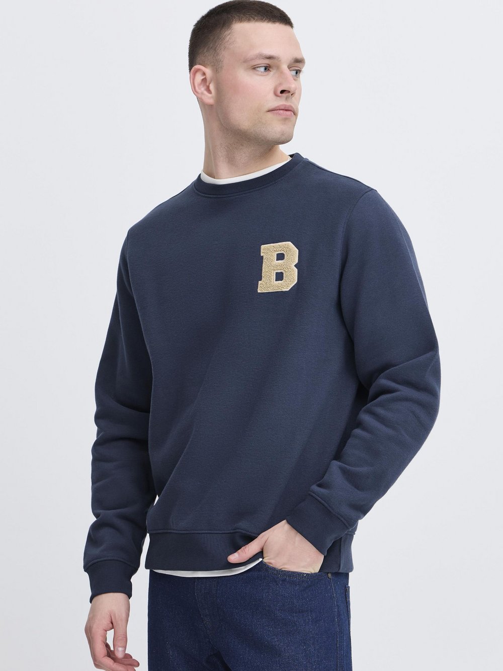 BLEND Sweater Herren Textil blau, M