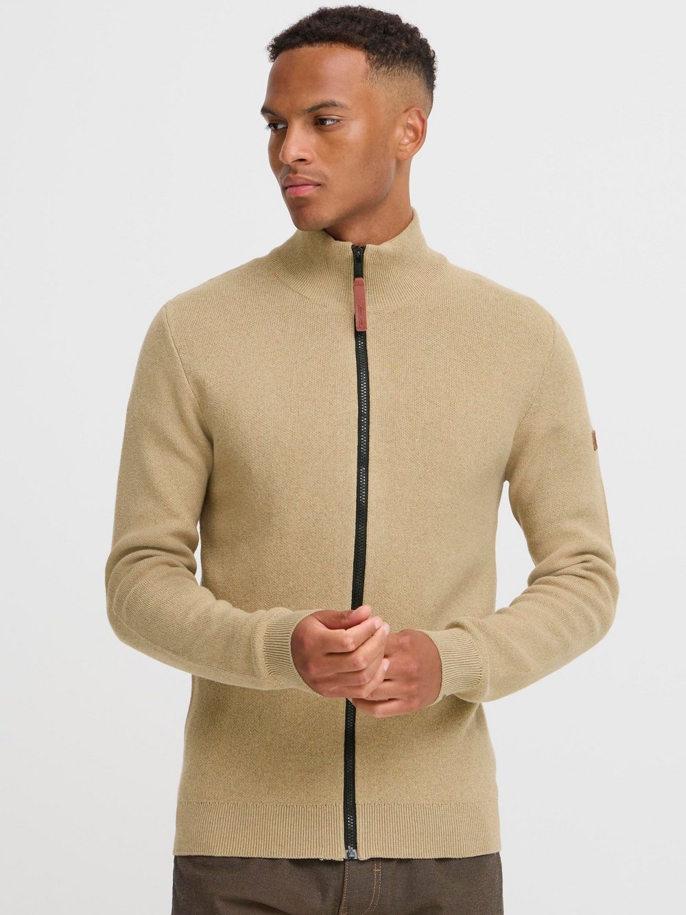 BLEND Trainingsjacke Herren Baumwolle beige, S