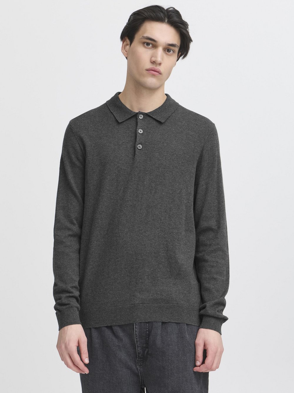 CASUAL FRIDAY Strickpullover Herren Baumwolle grau meliert, M