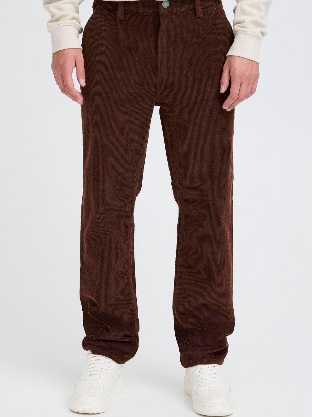 BLEND Chinohose Herren Baumwolle braun strukturiert, 36-32