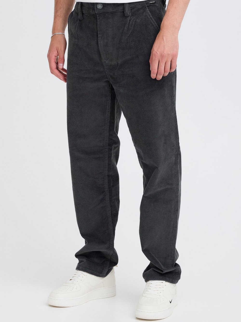 BLEND Chinohose Herren Baumwolle grau strukturiert, 34-32