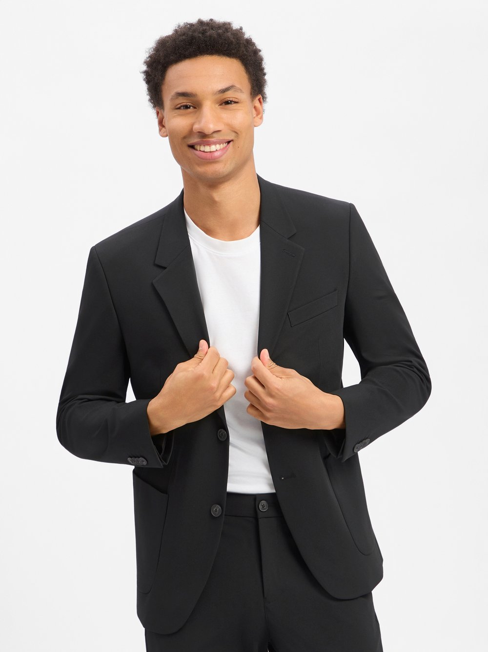 s.Oliver BLACK LABEL Baukasten-Sakko Herren Comfort Fit schwarz, 52