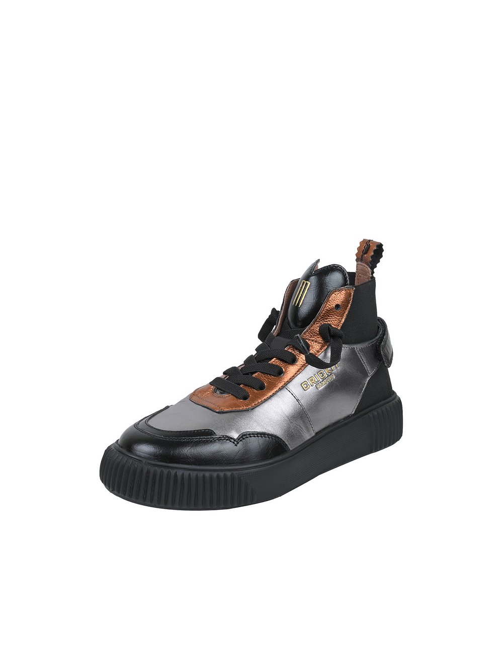 Thumbnail - Crickit Sneaker Damen Leder grau bedruckt, 38