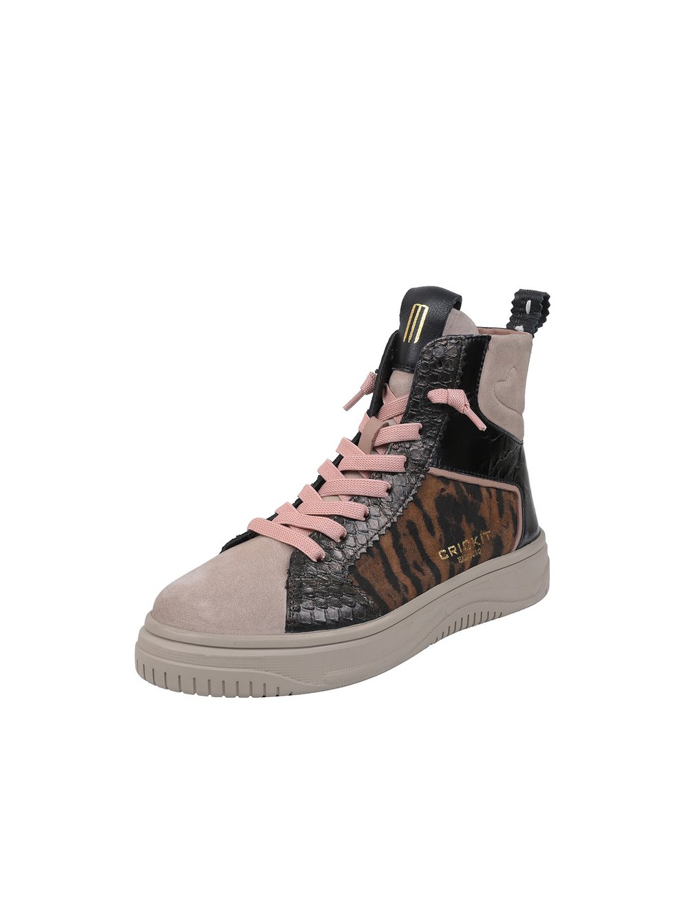 Thumbnail - Crickit Sneaker Damen Leder pink bedruckt, 42