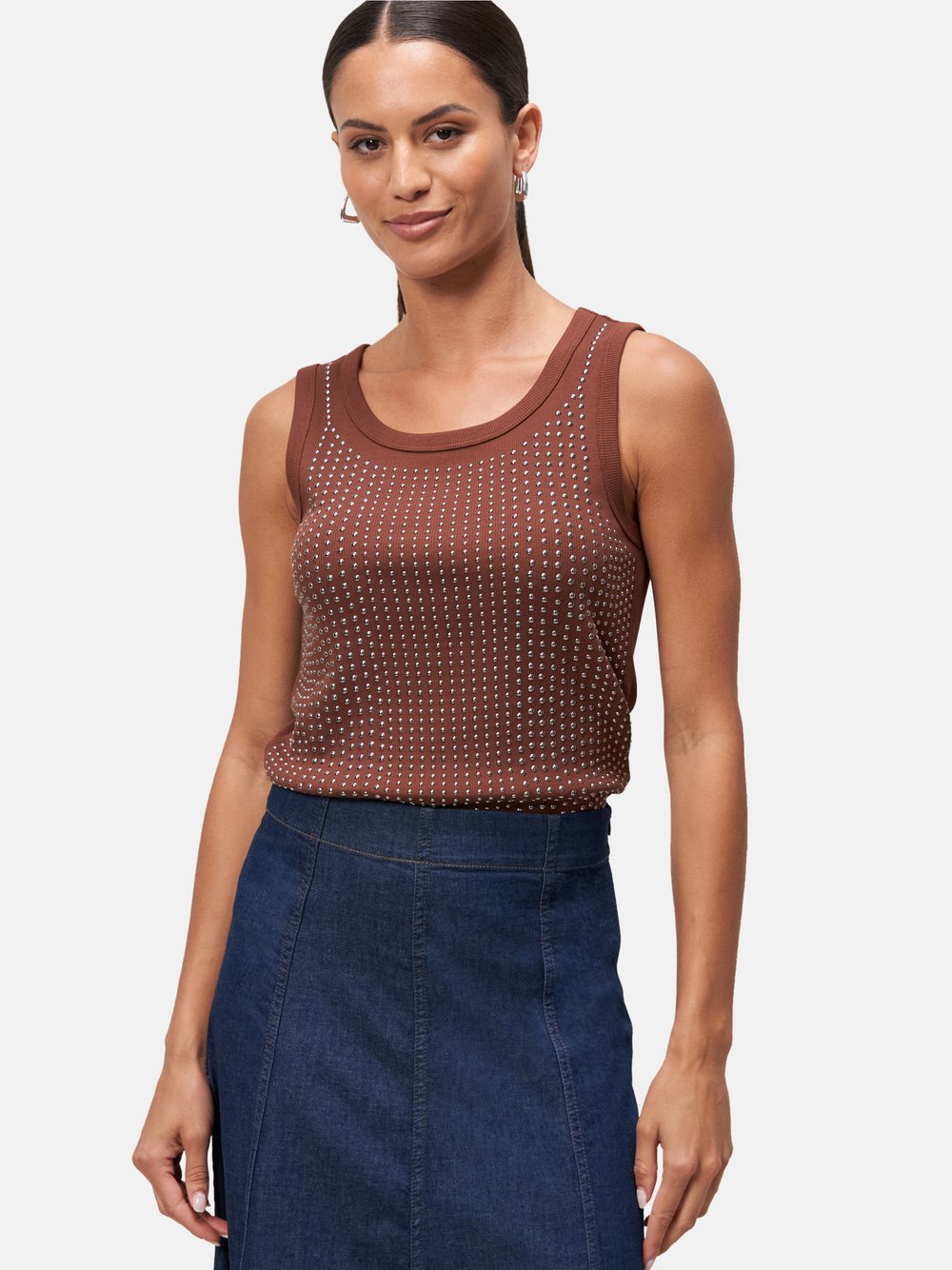 zero Top Damen Baumwolle braun, 40