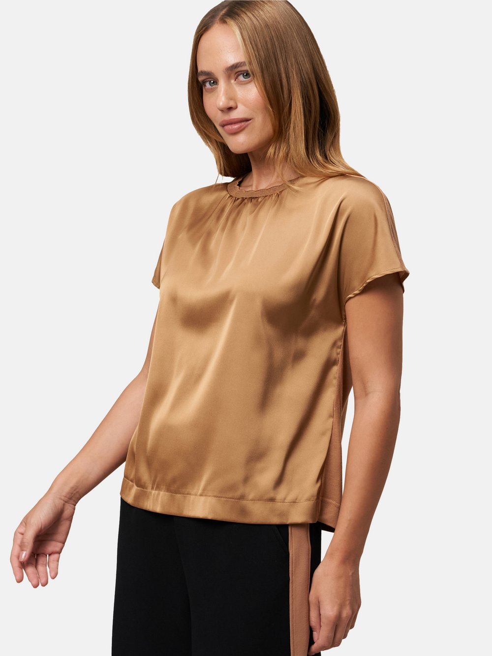 zero Satinshirt Damen braun, 34