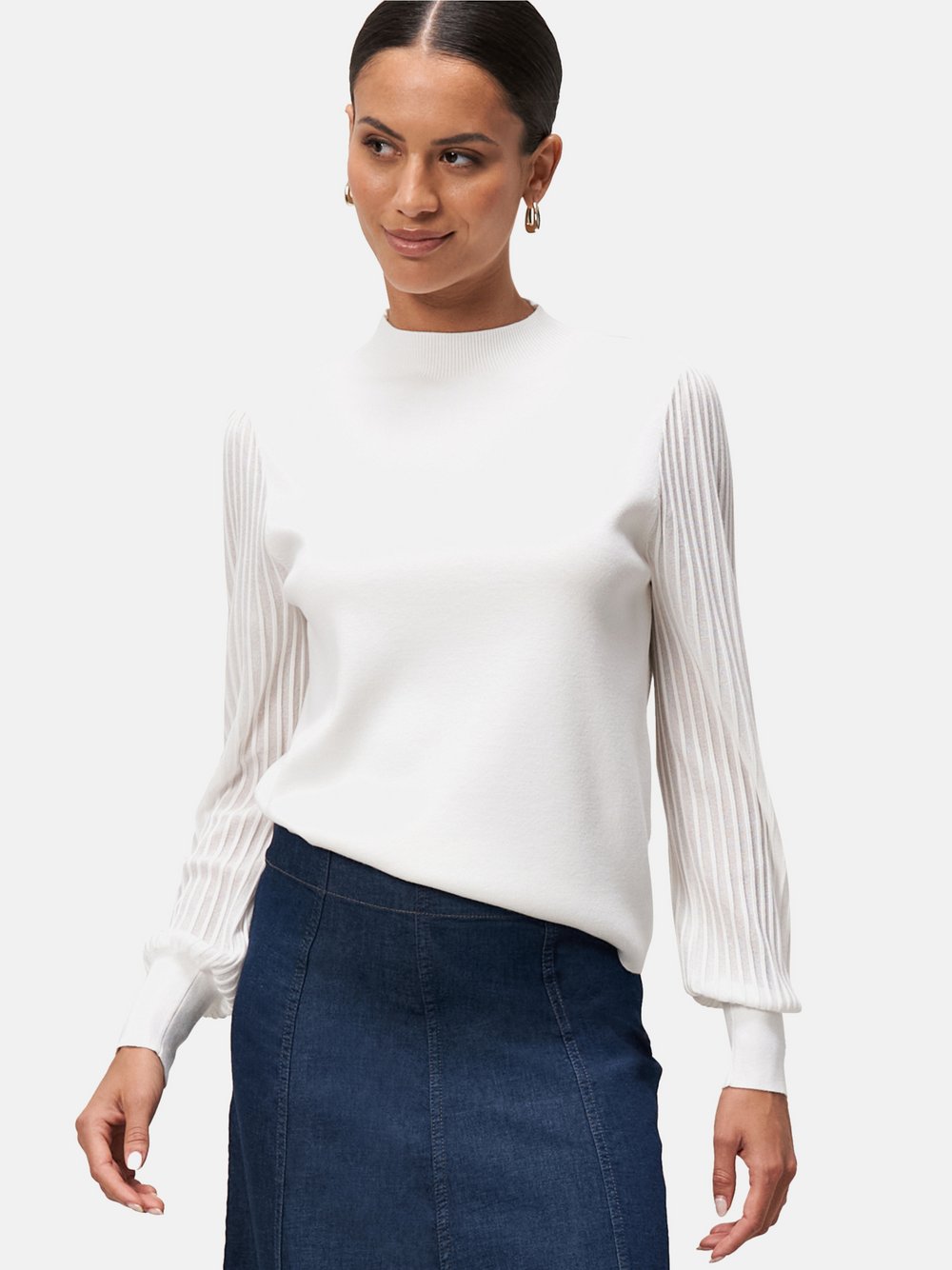 zero Strickpullover Damen Viskose weiß, 38