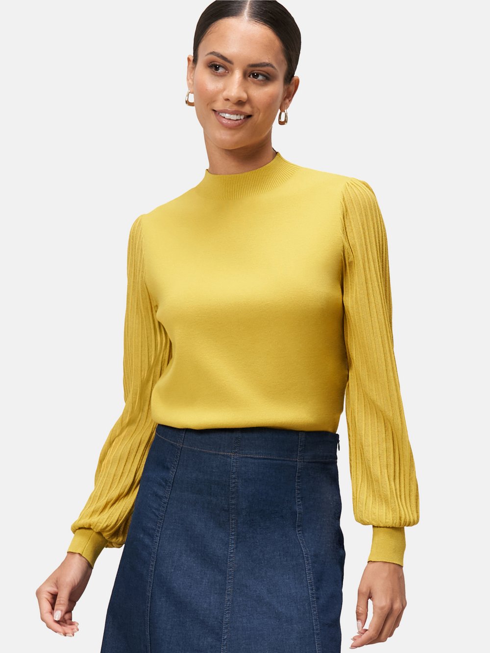 zero Strickpullover Damen Viskose gelb, 34