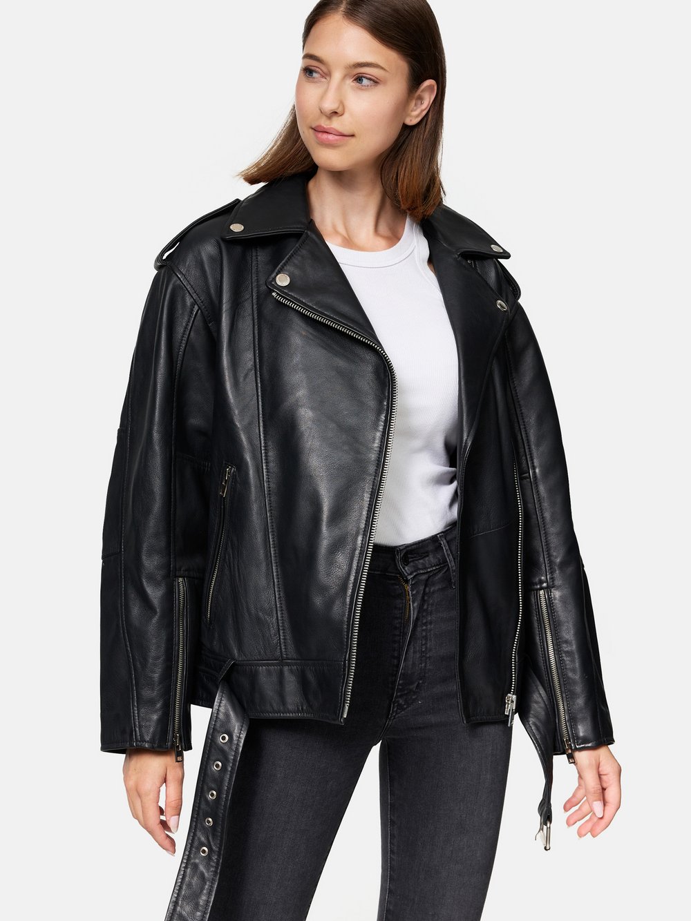 Thumbnail - Trueprodigy Lederjacke Damen schwarz, S