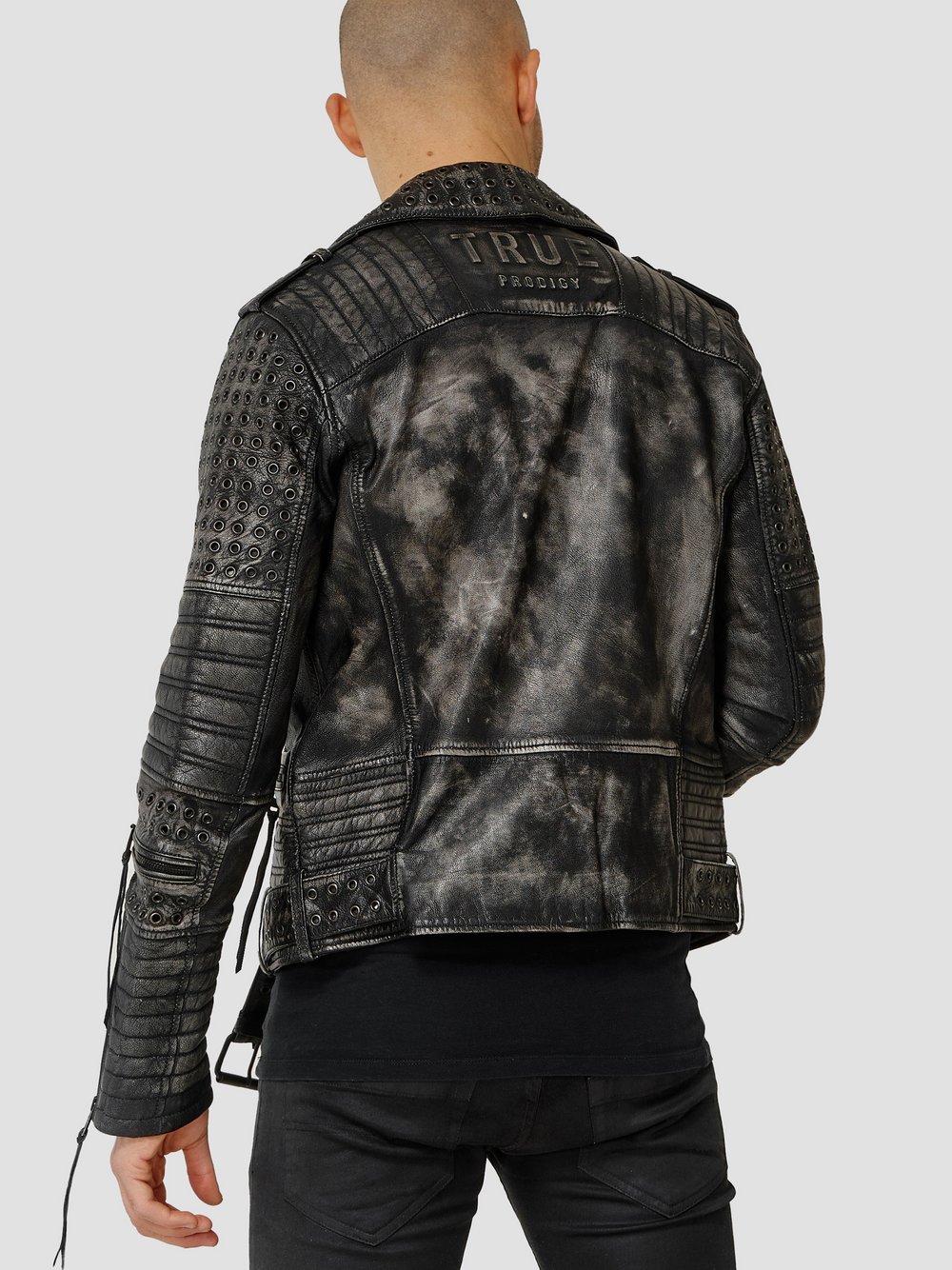 Thumbnail - Trueprodigy Lederjacke  Herren schwarz, M