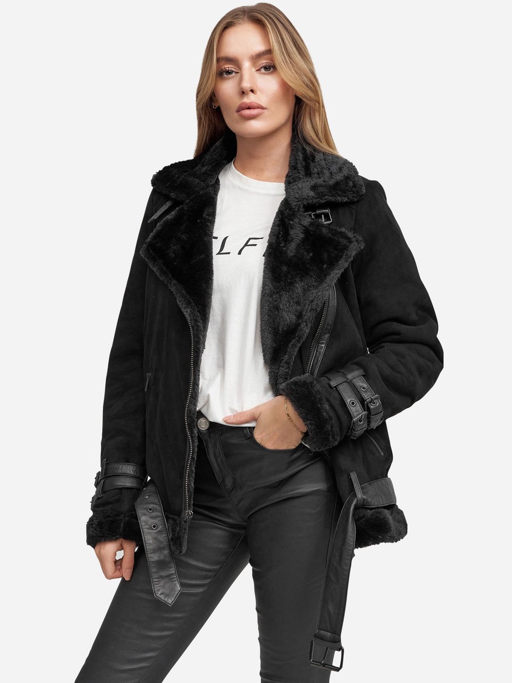 Trueprodigy Lederjacke  Damen schwarz, S