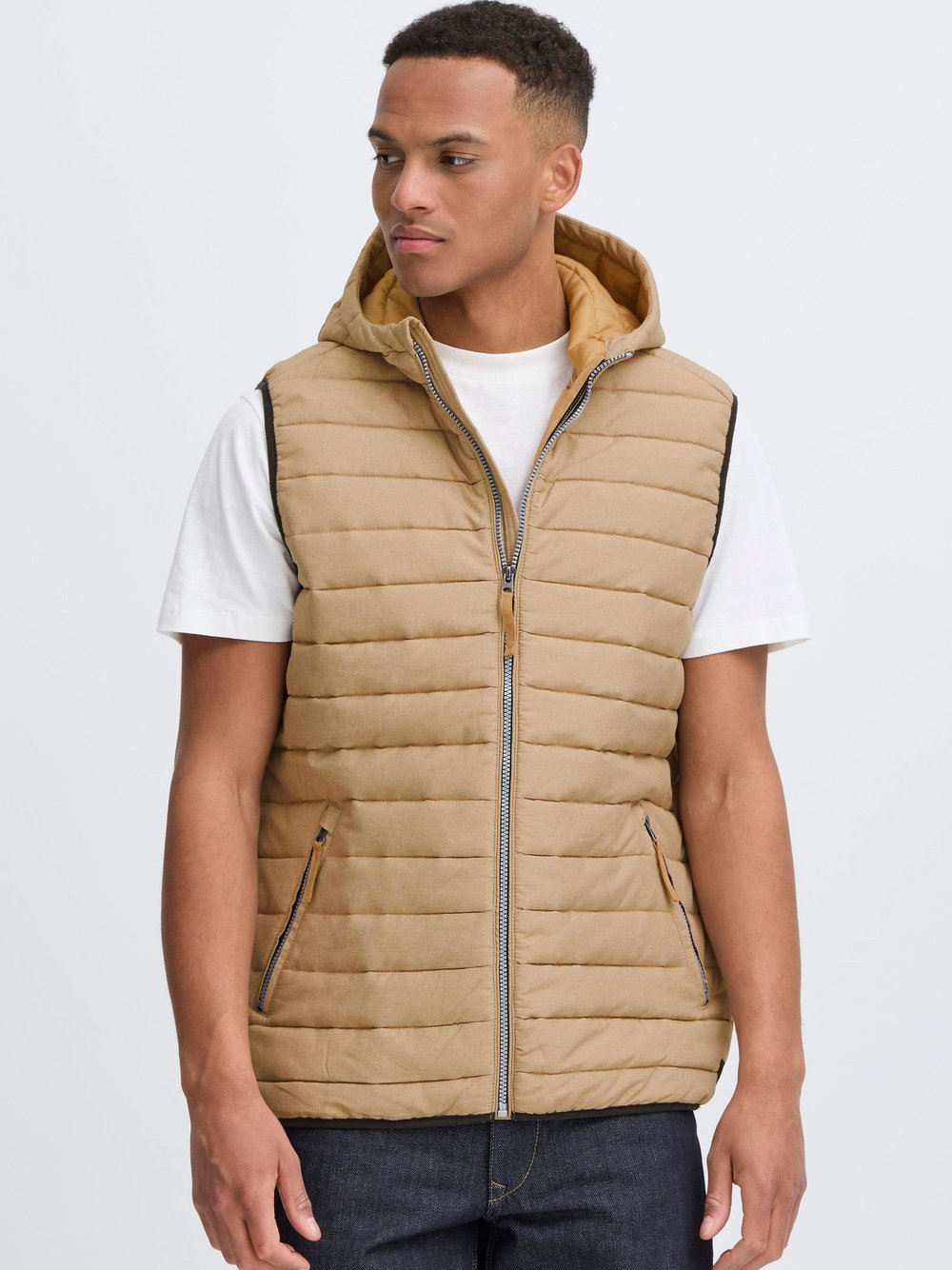 BLEND Steppweste Herren beige meliert, XXL