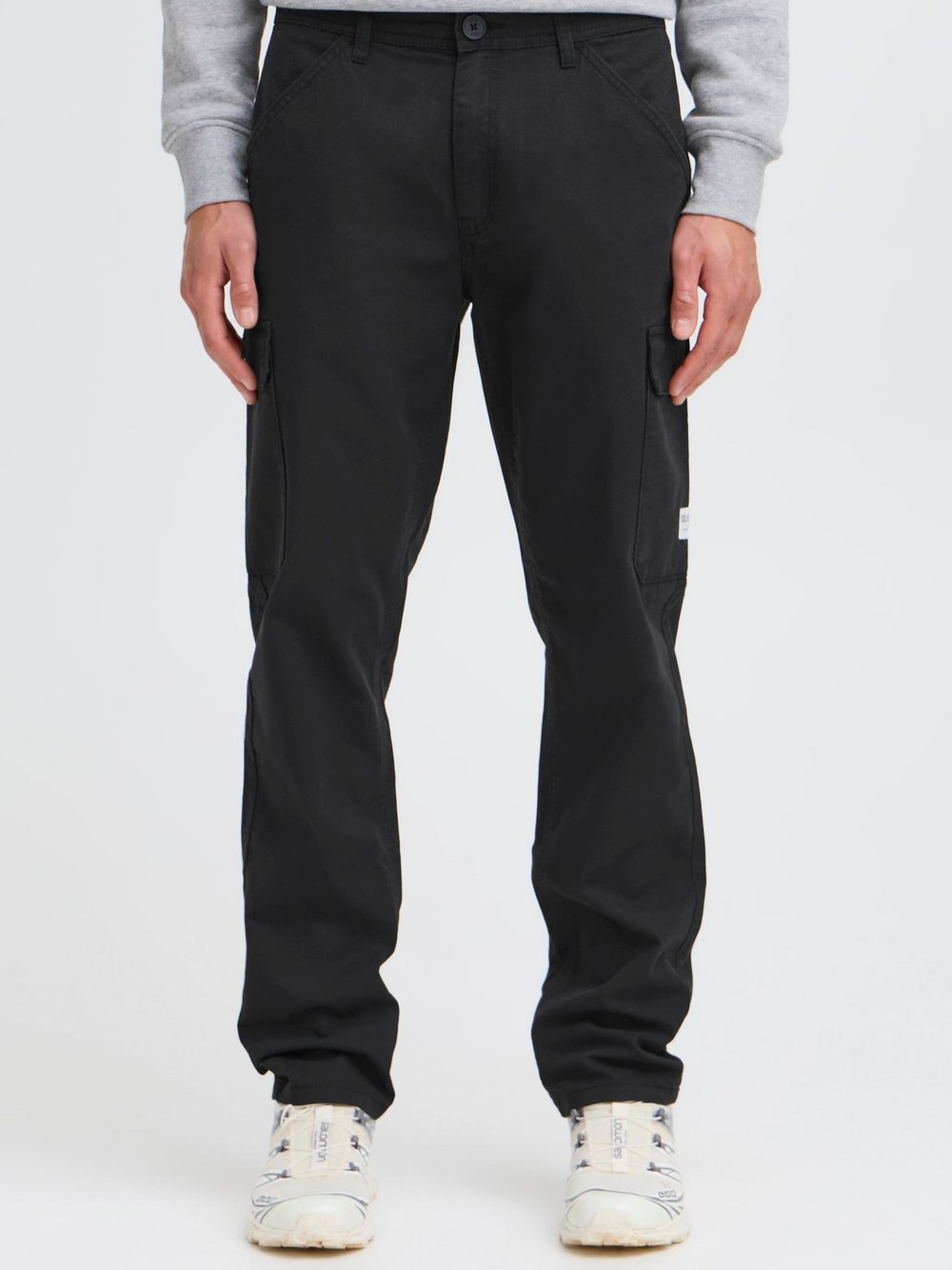Solid Cargohose Herren Baumwolle schwarz, 30-30