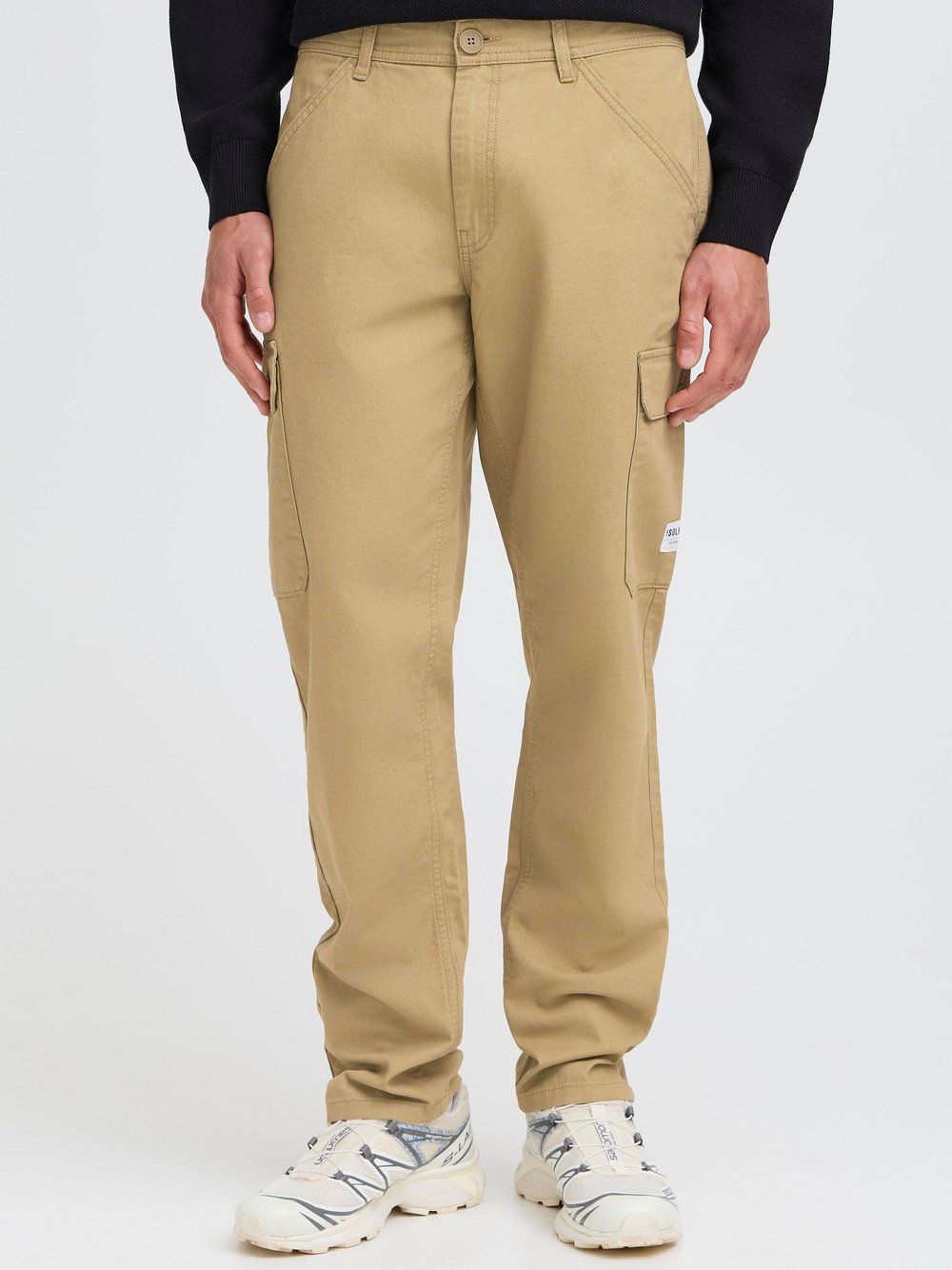 Solid Cargohose Herren Baumwolle beige, 31-30