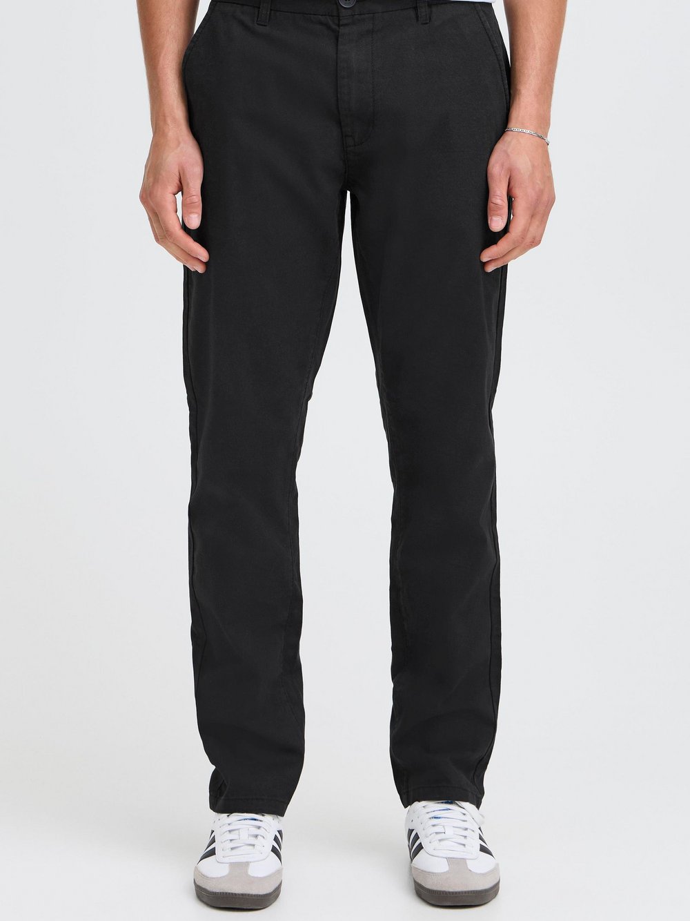 Solid Chinohose Herren Baumwolle schwarz, 36-30