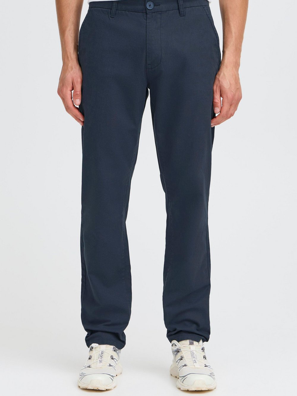 Solid Chinohose Herren Baumwolle blau, 36-34