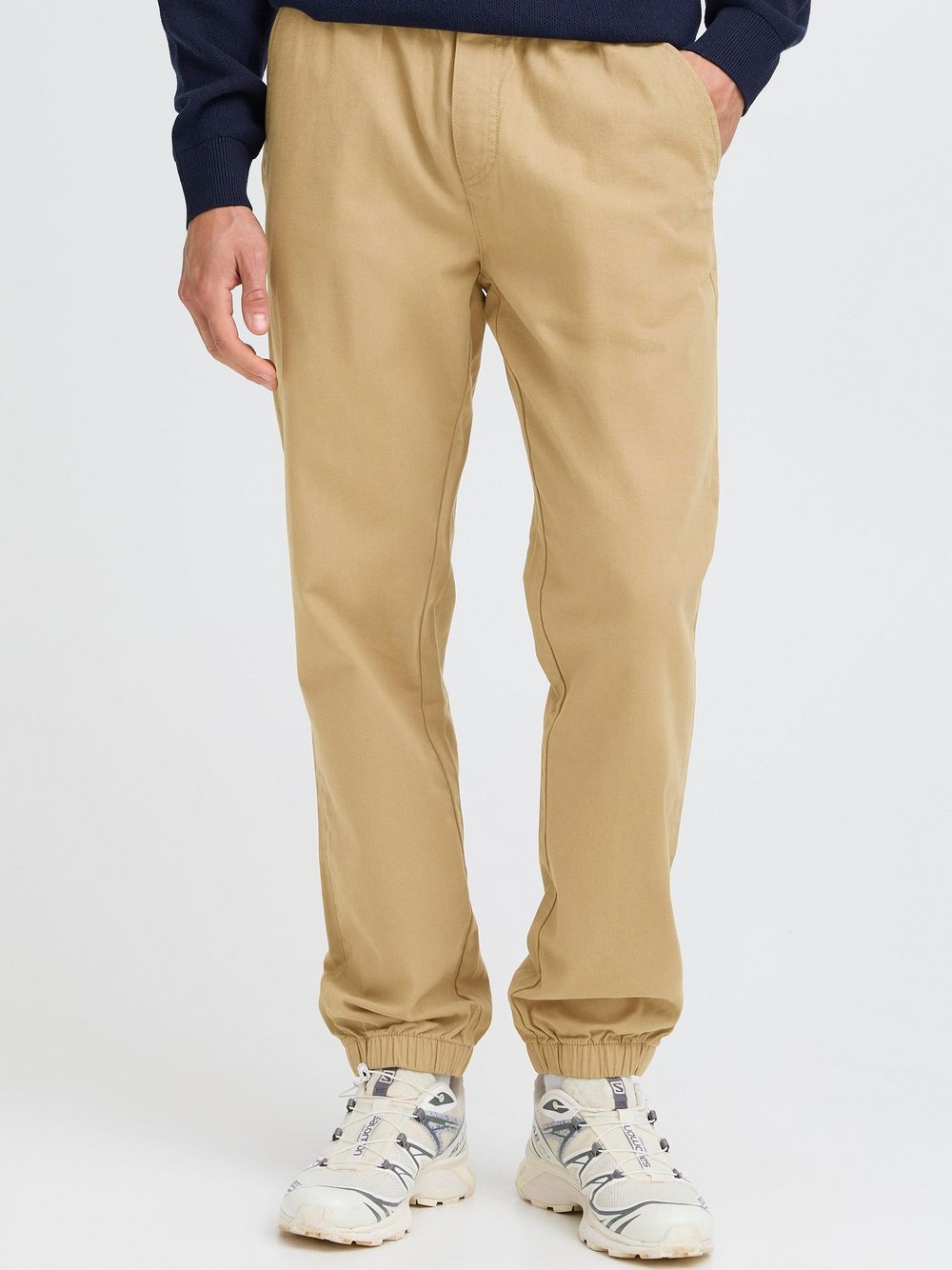 Solid Chinohose Herren Baumwolle beige, M