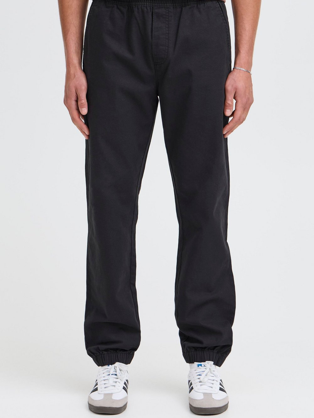 Solid Chinohose Herren Baumwolle schwarz, XXXL
