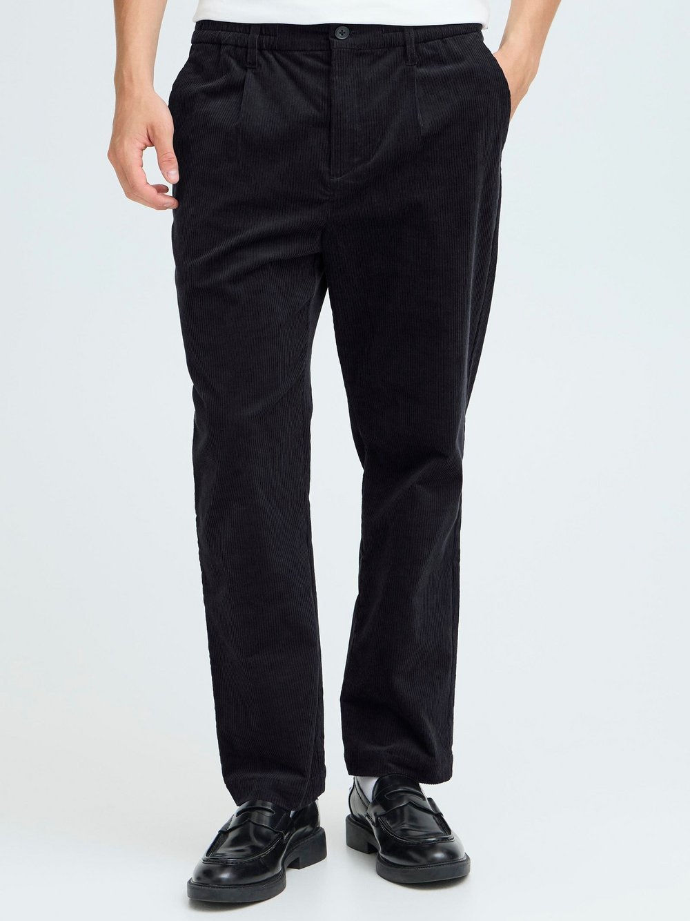 CASUAL FRIDAY Chinohose Herren Baumwolle blau strukturiert, 38-32