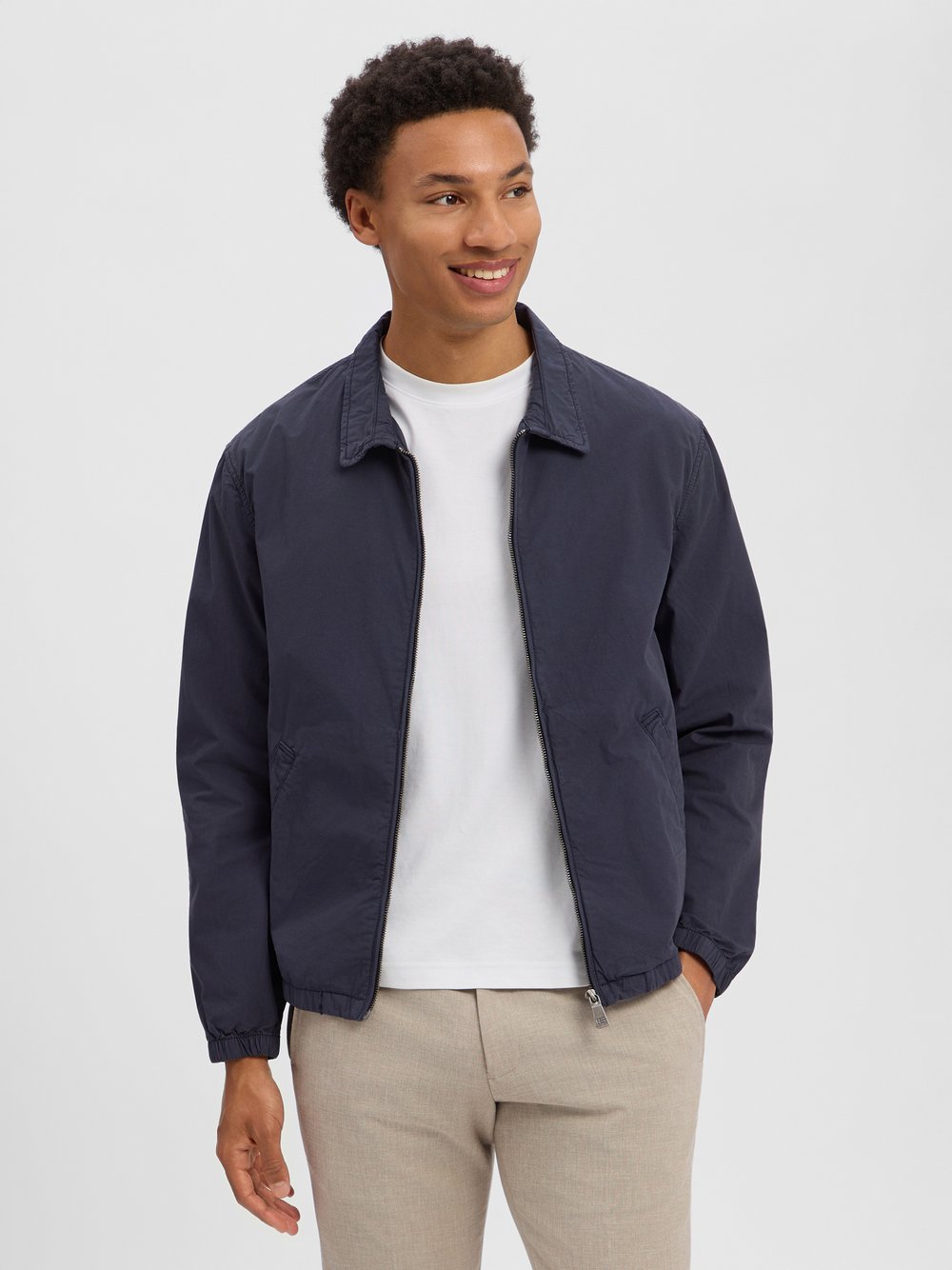 Nils Sundström Blouson Herren Baumwolle blau, 50