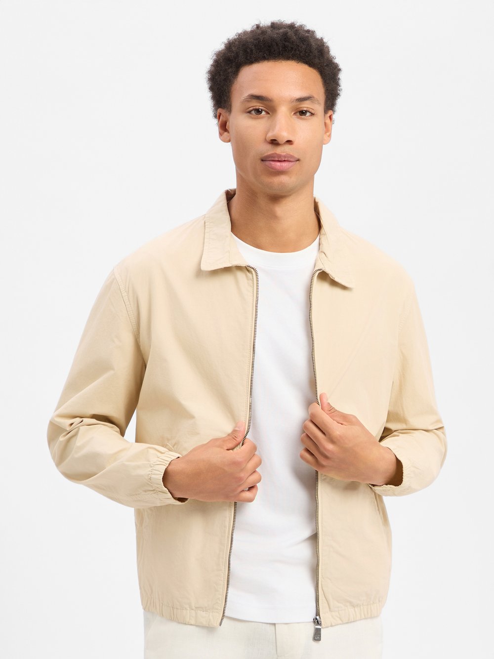 Nils Sundström Blouson Herren Baumwolle beige, 58