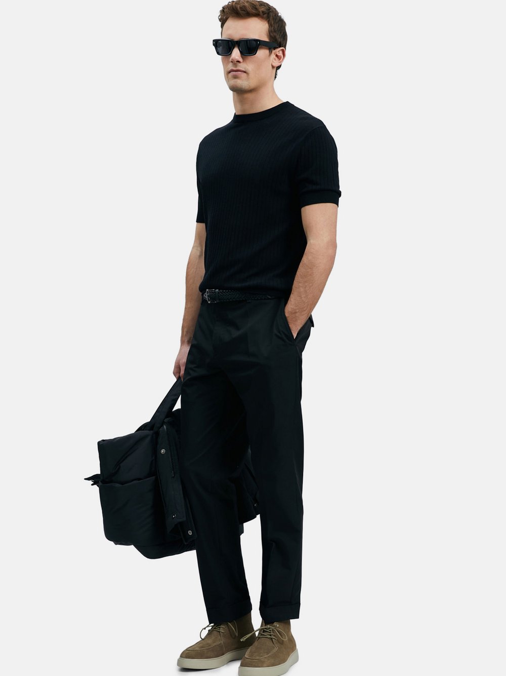 Lufian Shirt Herren Baumwolle schwarz, L