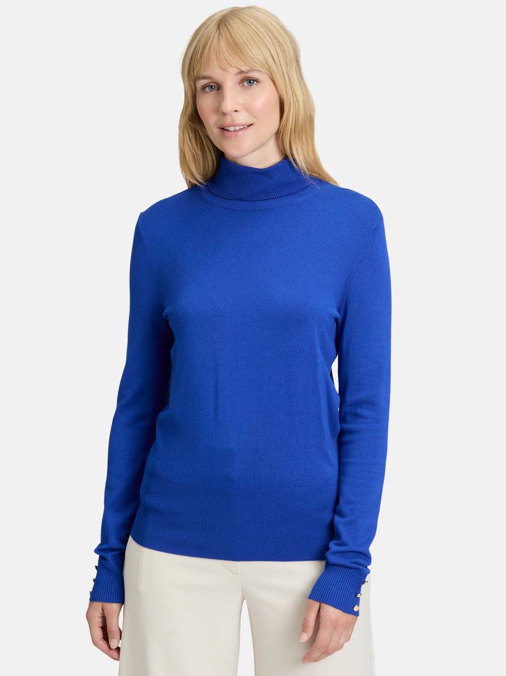 Betty Barclay Rollkragenpullover Damen Viskose blau, 44
