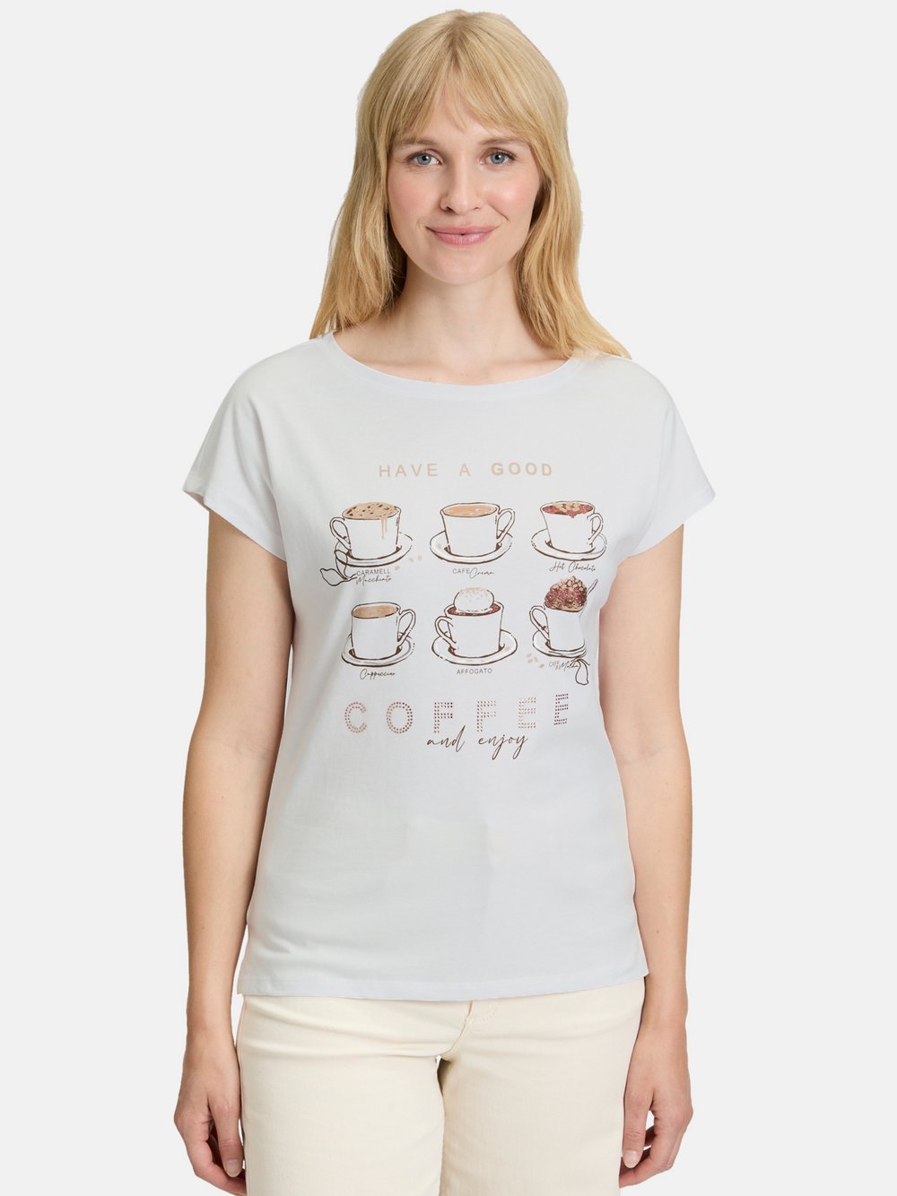 Betty Barclay Casual-Shirt Damen Baumwolle weiß bedruckt, 46