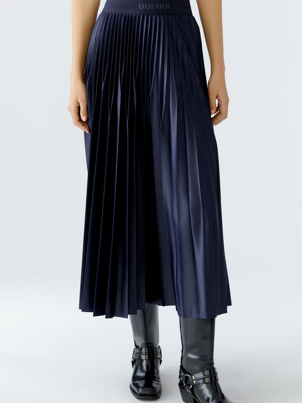 Thumbnail - Oui Plisseerock Damen blau, 36