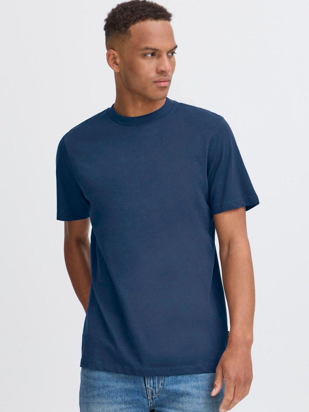 BLEND Rundhalsshirt Herren Baumwolle blau, XL