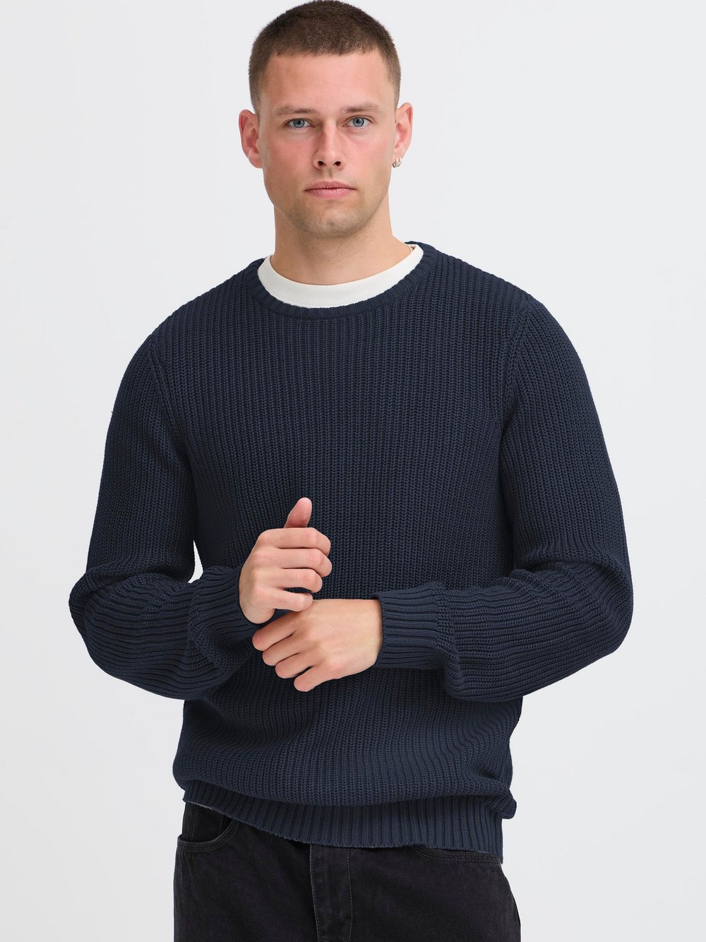 Thumbnail - BLEND Strickpullover Herren Textil blau, XL