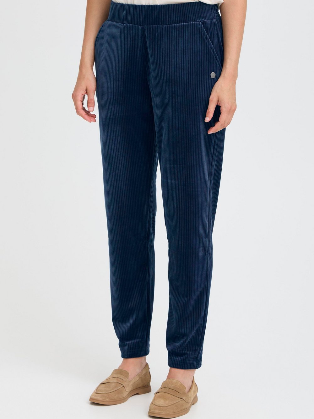 OXMO Chinohose Damen blau, S