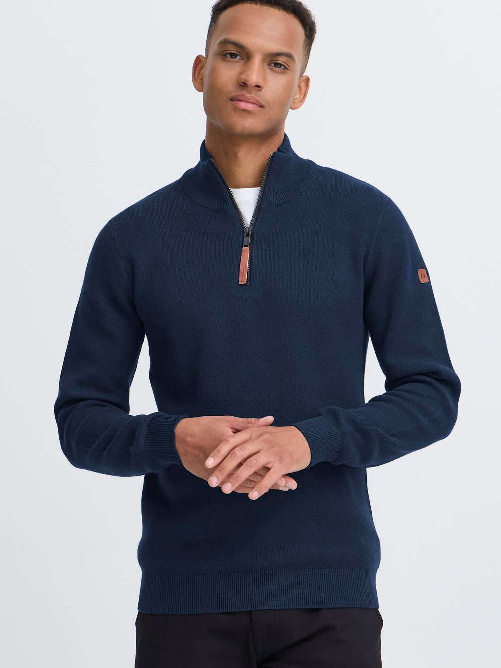 BLEND Troyer Herren Baumwolle blau, M