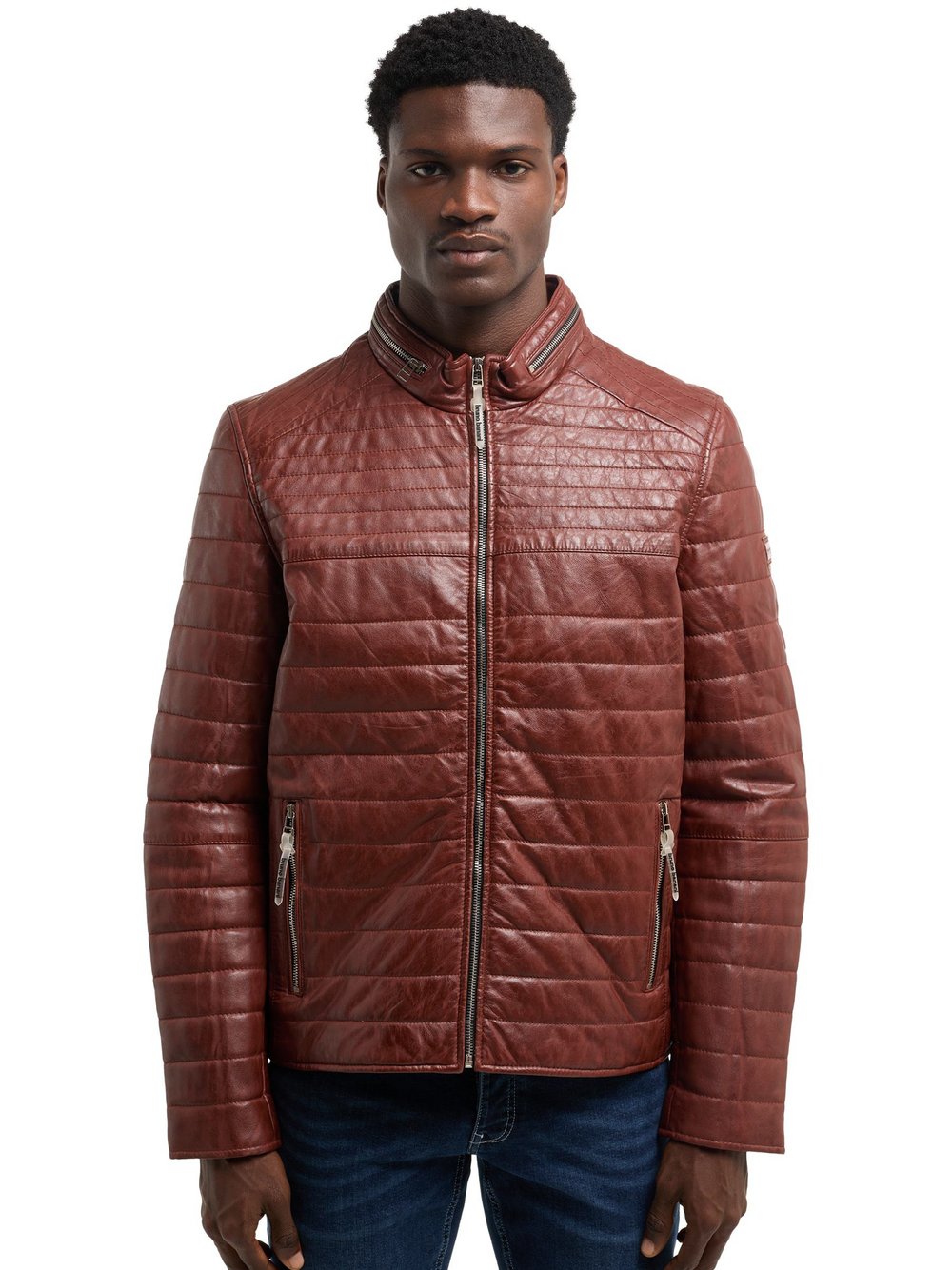 Bruno Banani Lederjacke Herren braun, XXXL