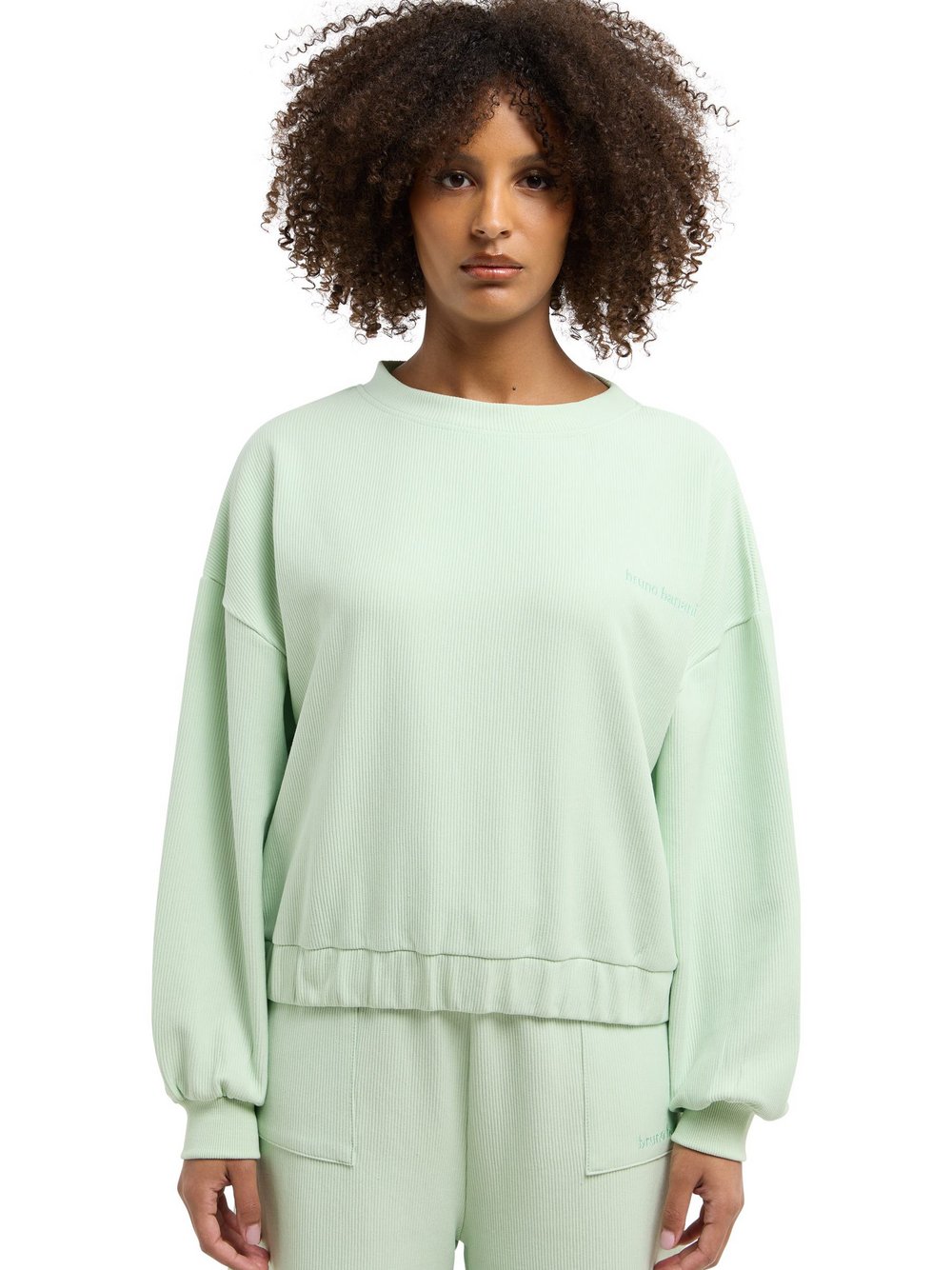 Bruno Banani Sweatshirt  Damen grün gemustert, XXL