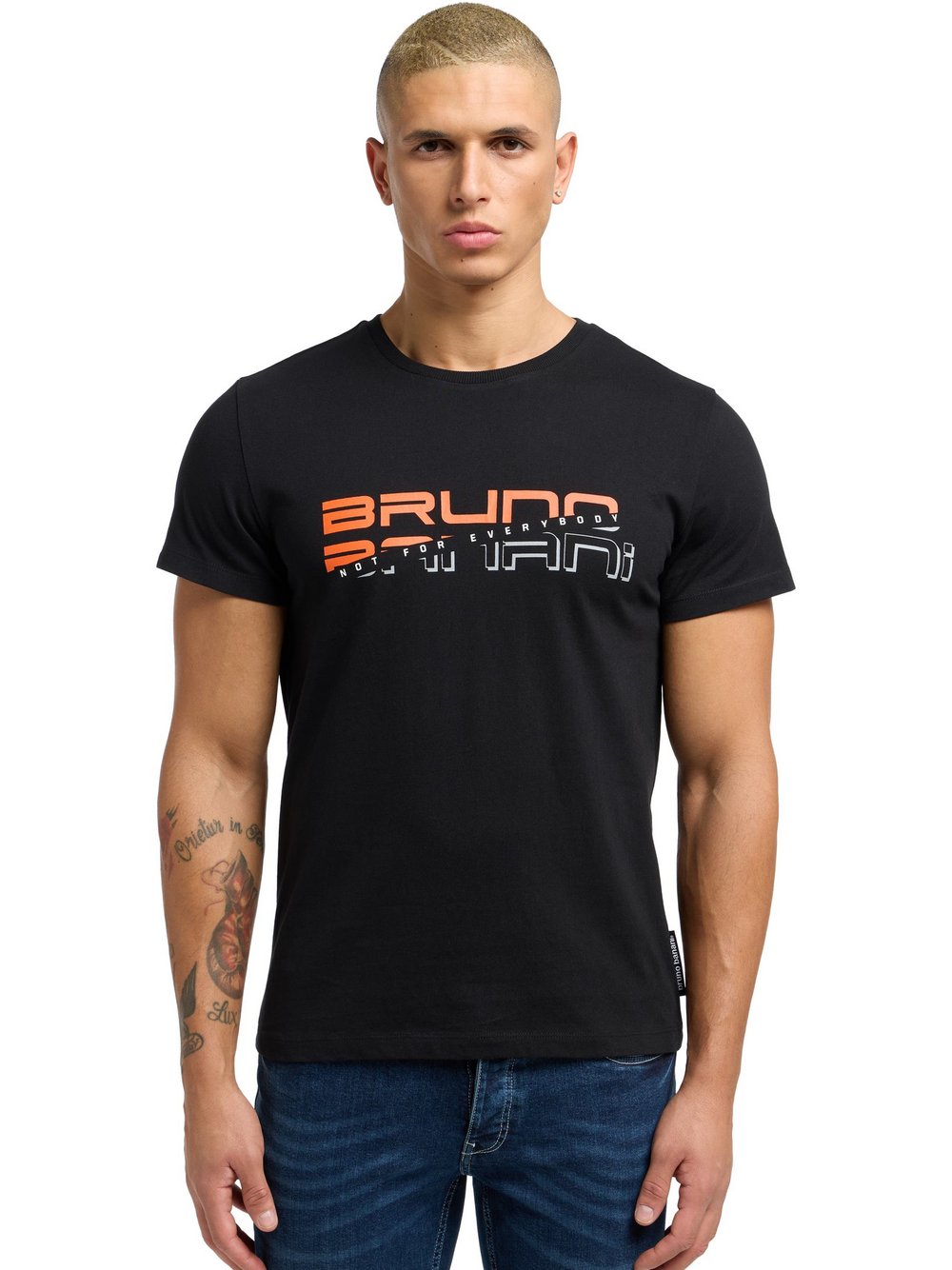 Bruno Banani T-Shirt  Herren Baumwolle schwarz gemustert, XXL