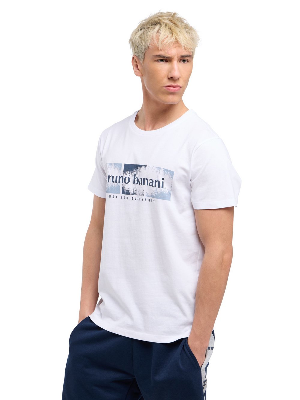 Thumbnail - Bruno Banani T-Shirt Herren Baumwolle weiß gemustert, XL