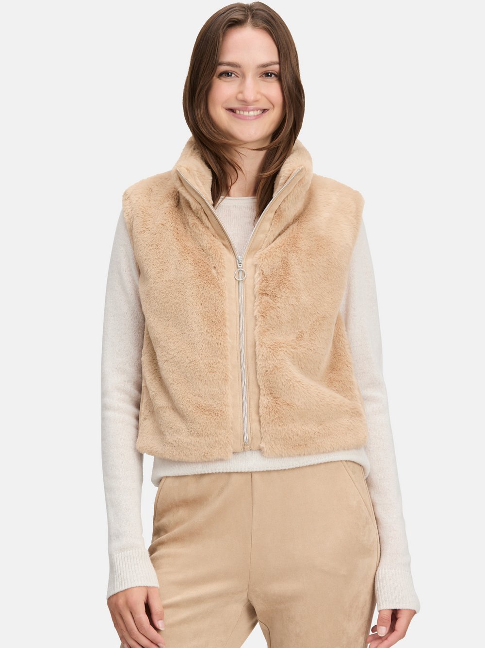 Betty Barclay Plüschweste Damen beige, 40