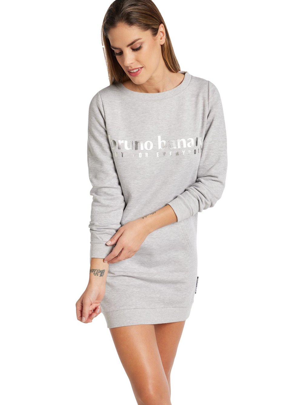 Bruno Banani Sweatkleid Damen mehrfarbig bedruckt, 38