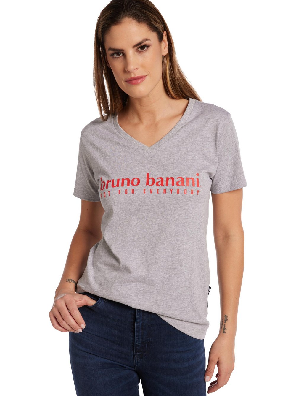 Bruno Banani T-Shirt Damen Baumwolle mehrfarbig bedruckt, 44