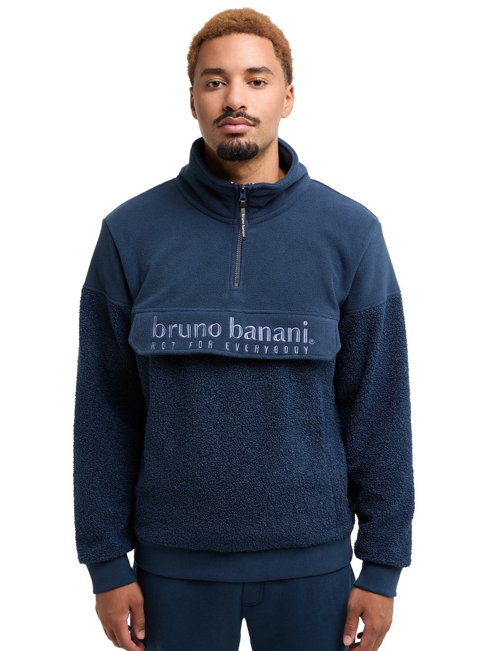 Thumbnail - Bruno Banani Sweatshirt  Herren blau gemustert, M