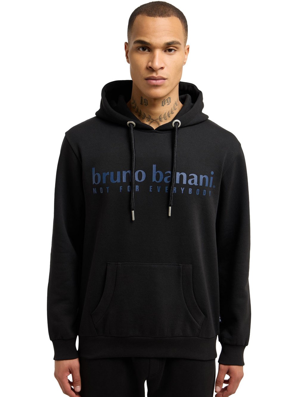 Thumbnail - Bruno Banani Hoodie Herren schwarz bedruckt, L